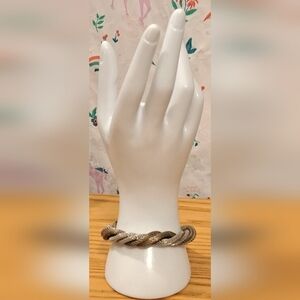 EUC Vintage Erica Zap Silver & Gold Tone Braid Mesh Casual Jewelry Bracelet